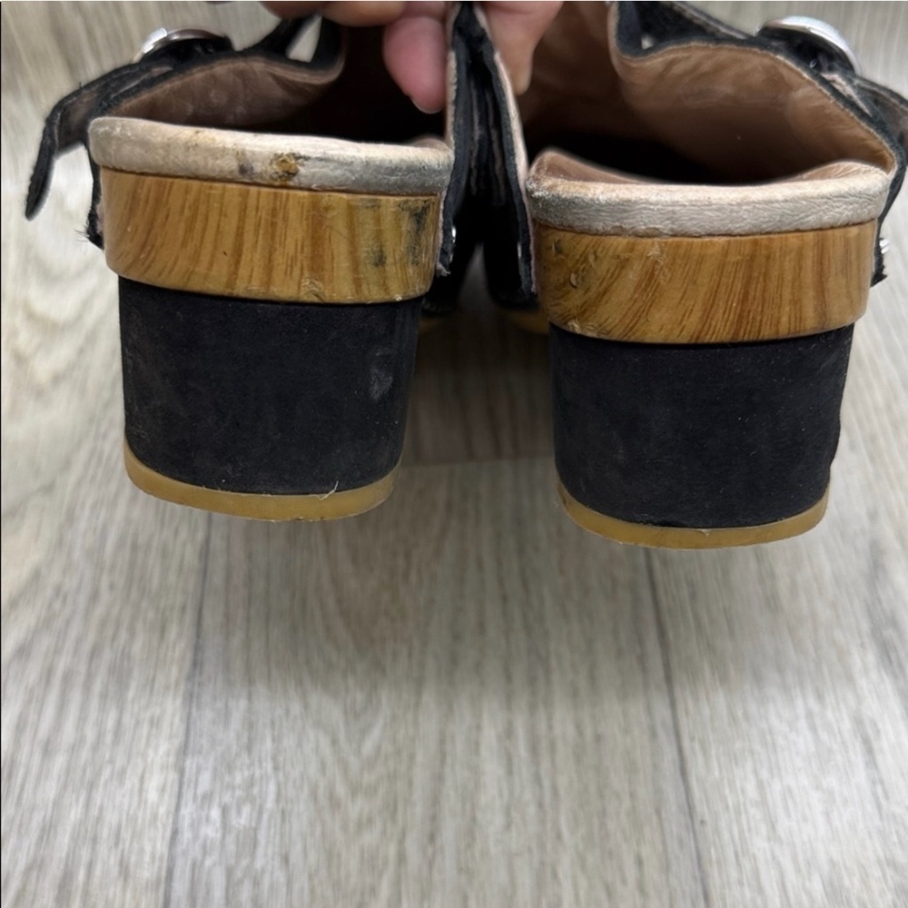 Dansko Black Leather Clogs with Buckle - Picture 7 of 11